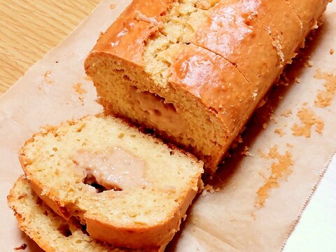 ユル糖質☆トロトロほうじ茶クリームのパウンドケーキ